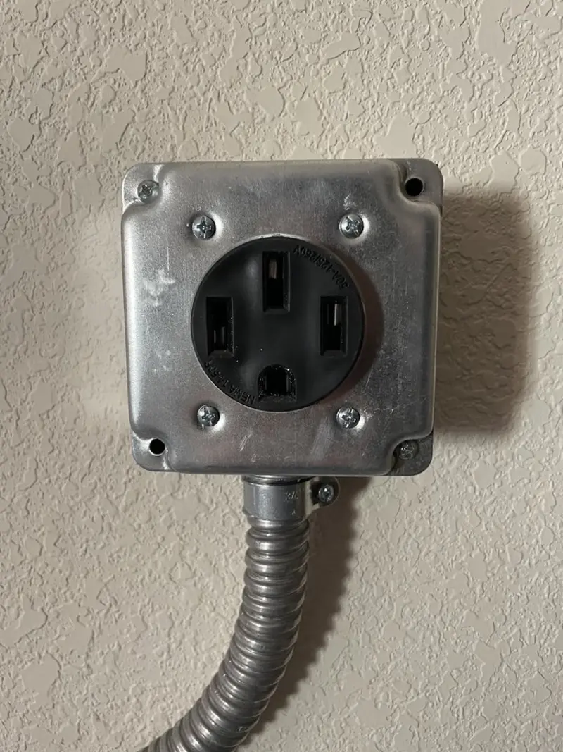 NEMA 14-50 outlet installed for Electrical Panel Upgrade in Lockport